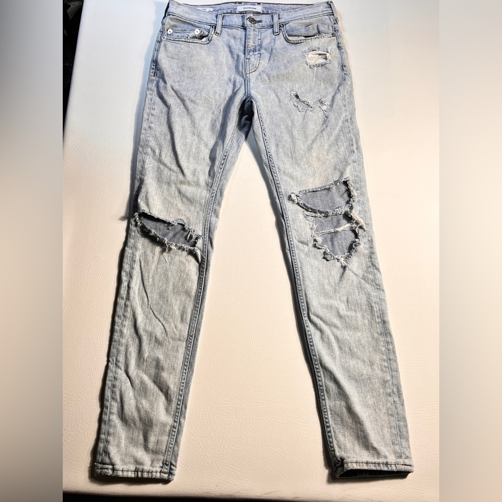 True Religion Distressed Skinny Light Blue Jeans 30